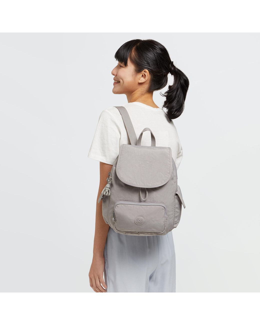 Kipling Blue Backpack City Pack S Grey Gris Small