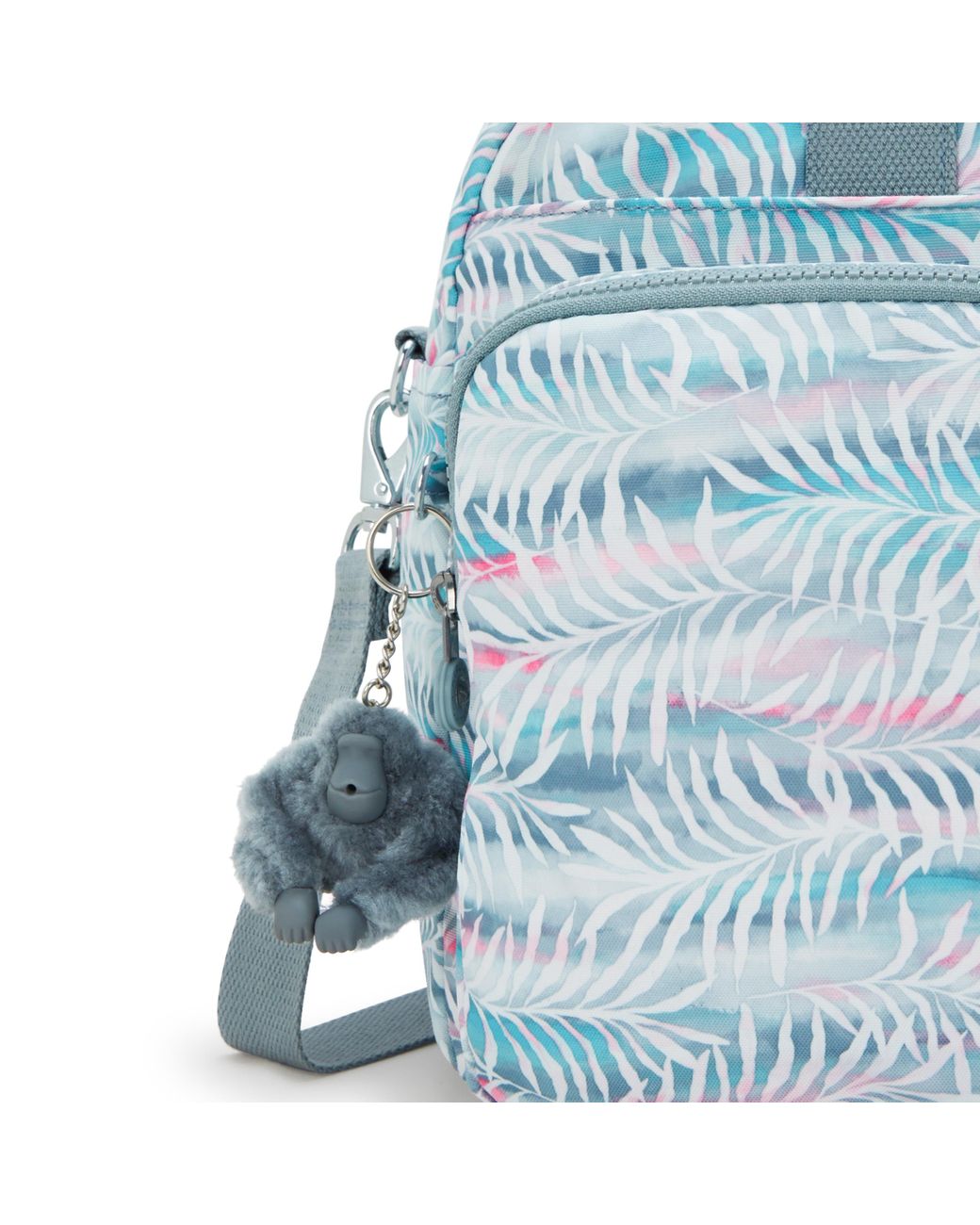 Kipling Blue Weekend Bag Defea Xl Palmtree Leaves Medium