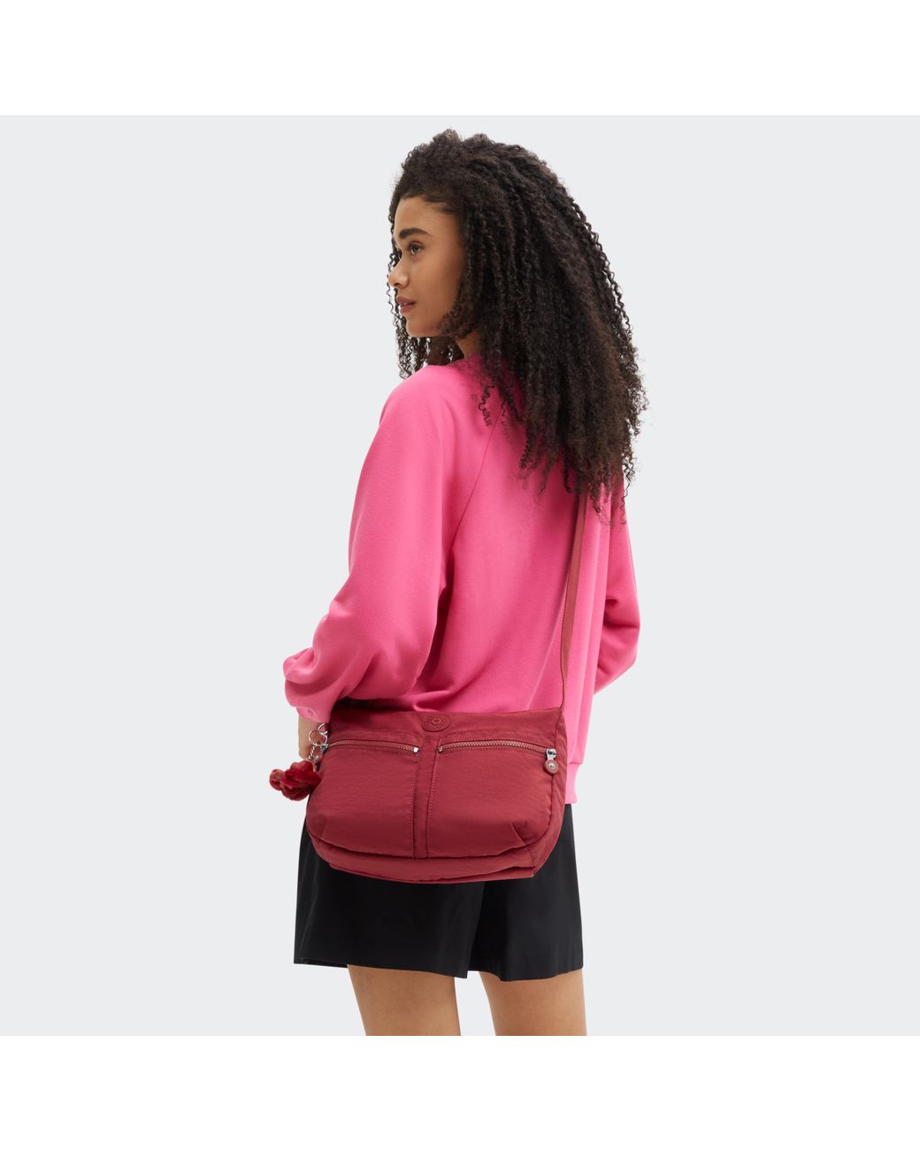Kipling Red Crossbody Bag Izellah Funky Medium