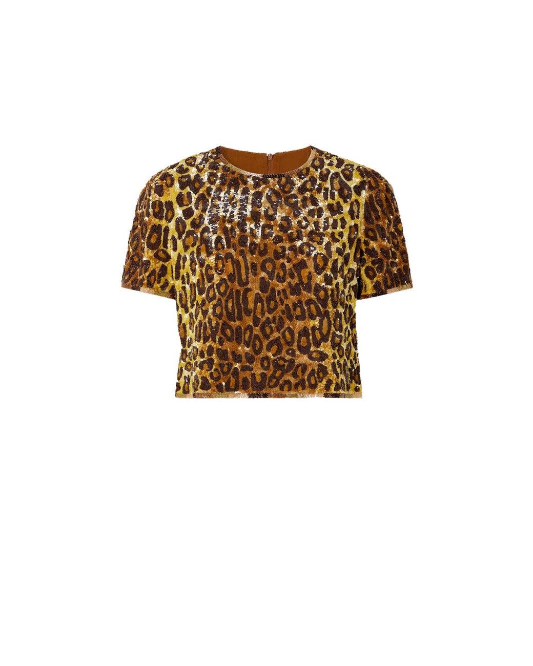 Metallic Animal Print Shirt