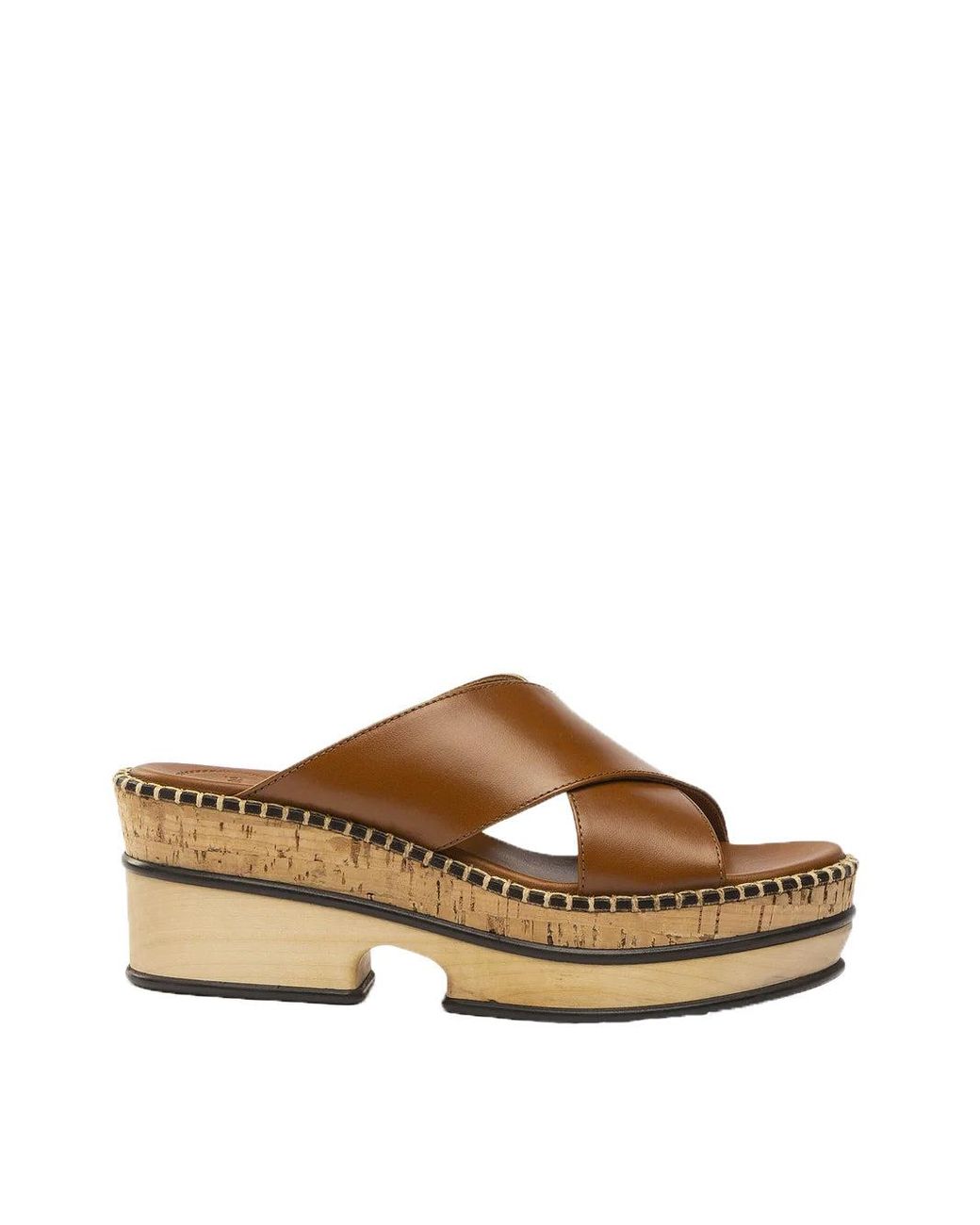 Chloé Laia Platform Mules in Brown | Lyst