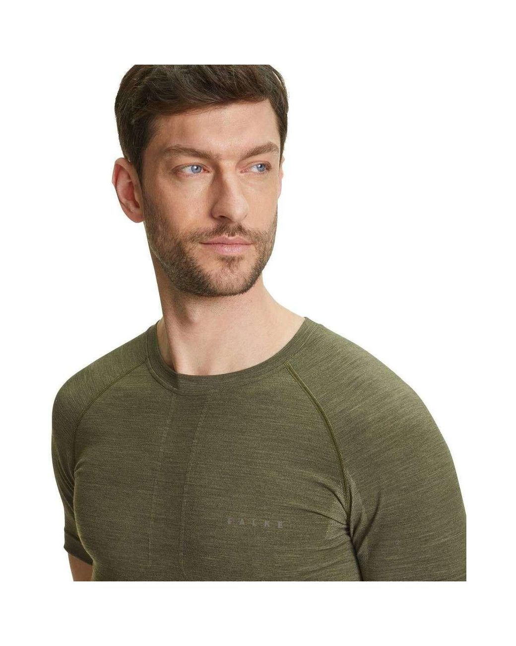 FALKE Wool Tech Light Short Sleeved Training Shirt in Green for Men | Lyst