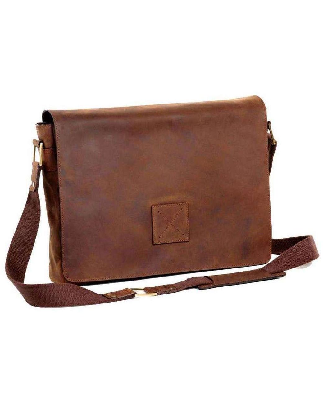 Ashwood Leather Hammersmith Cow Mud Pedro Messenger Bag in Brown for Men