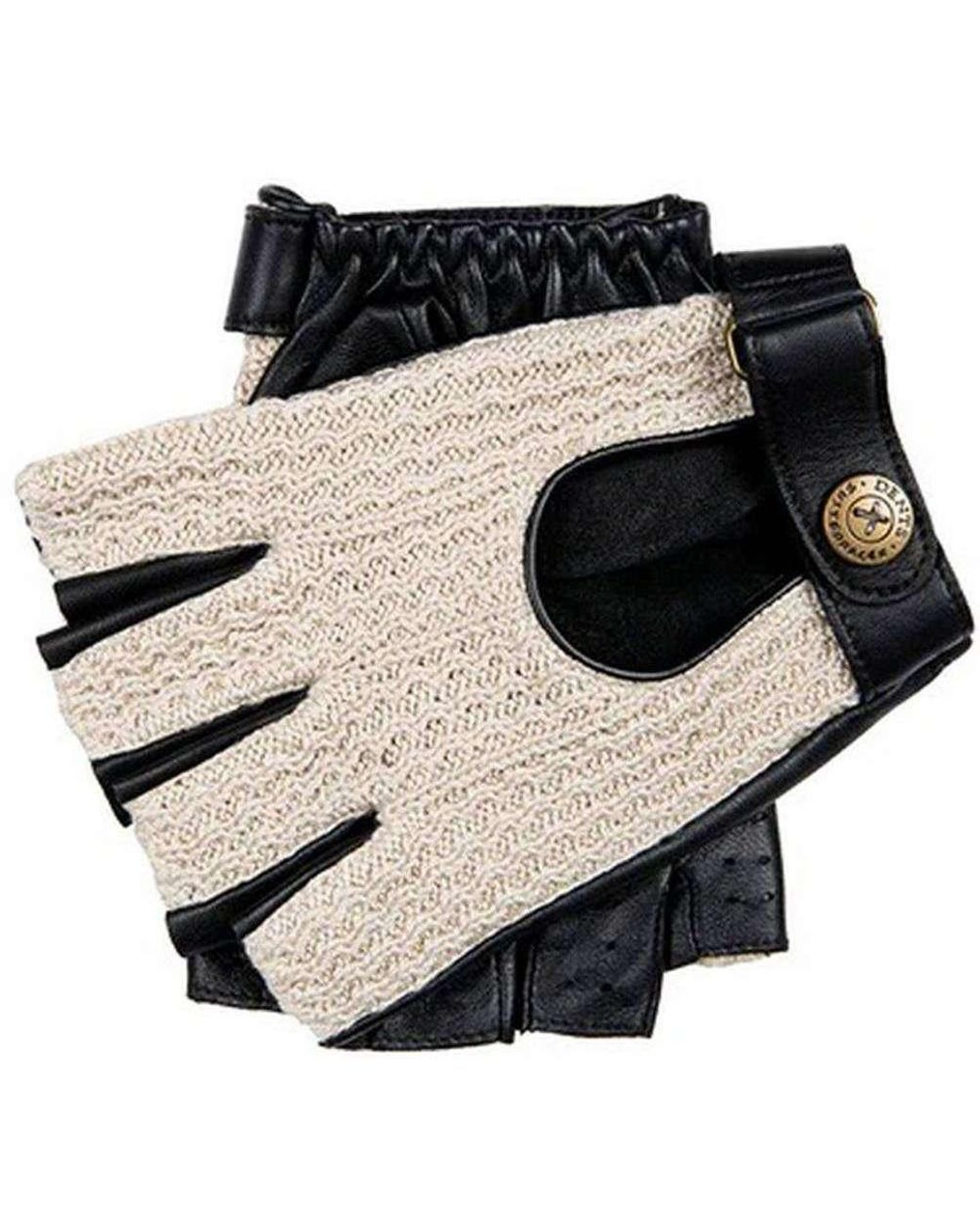 Dents Cleave Crochet Fingerless Driving Gloves in Black for Men | Lyst