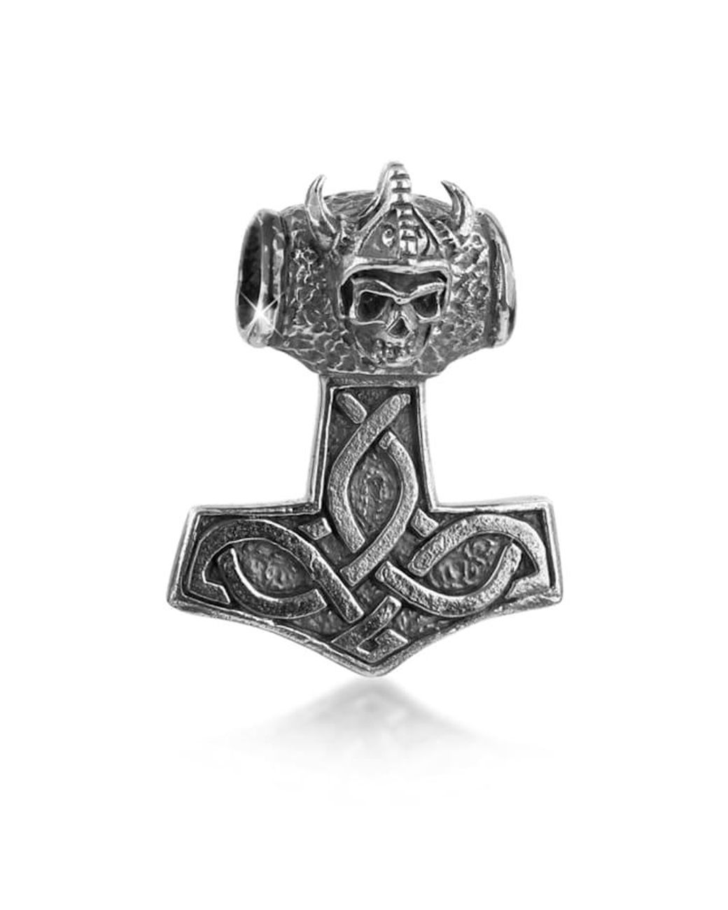 Kuzzoi Anhänger Herren Hammer Totenkopf Herren | Lyst DE Keltisch 925 in Cool Grau für