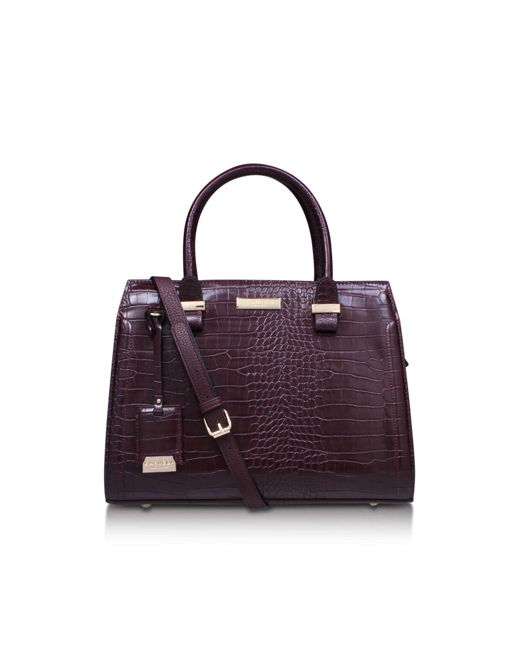 Carvela Kurt Geiger Synthetic Kurt Geiger Holly Croc Zip Bag Wine Crocodile  Print Handbag in Purple | Lyst UK