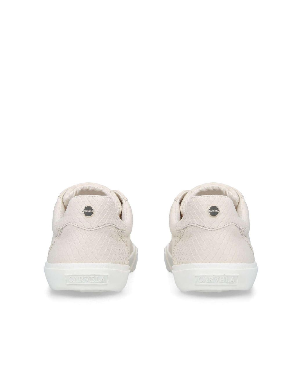 carvela light lace up trainers white