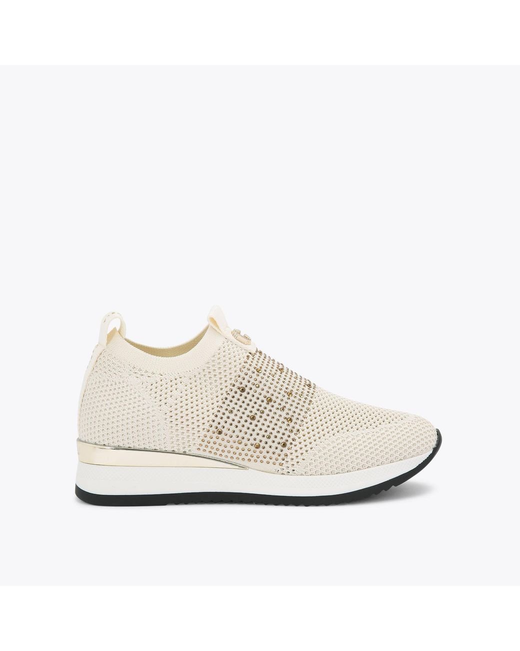 Carvela Kurt Geiger Trainers Bone Slip On Textile Janeiro 2 in White Lyst UK