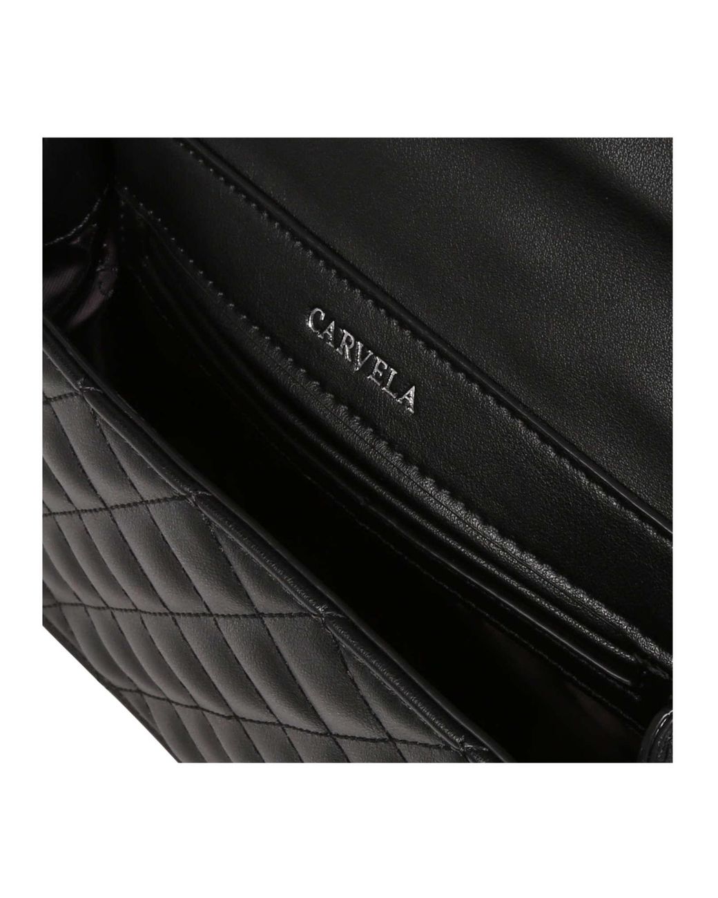 carvela black quilted bag