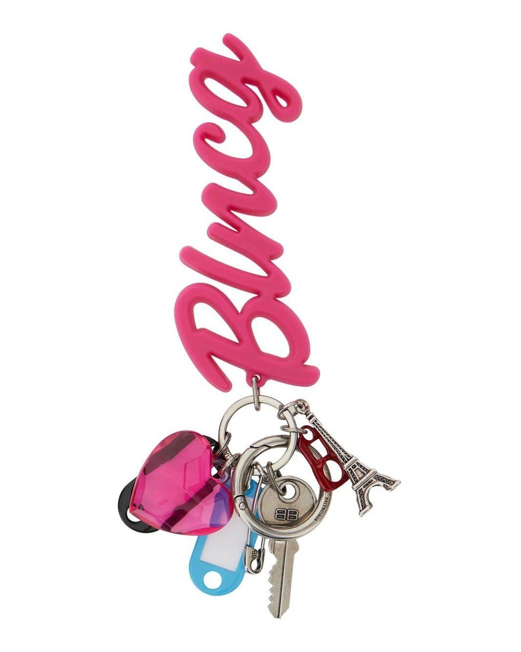 Balenciaga Hourglass Soft Big Keychain Souvenirs in White | Lyst