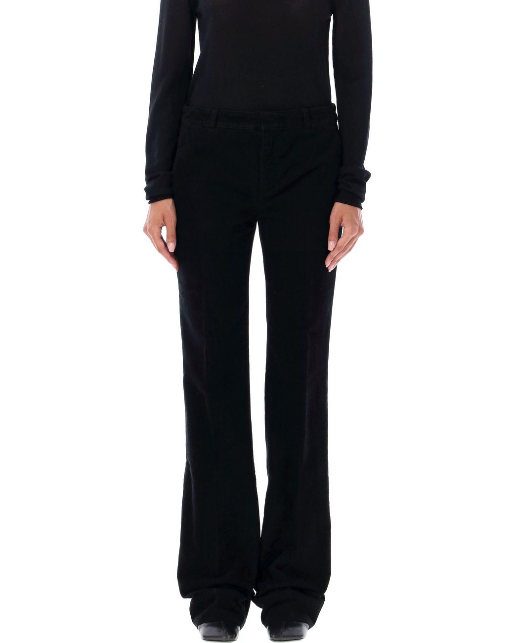 Saint Laurent Black Low Waist Bootcut Pants (Size 26)