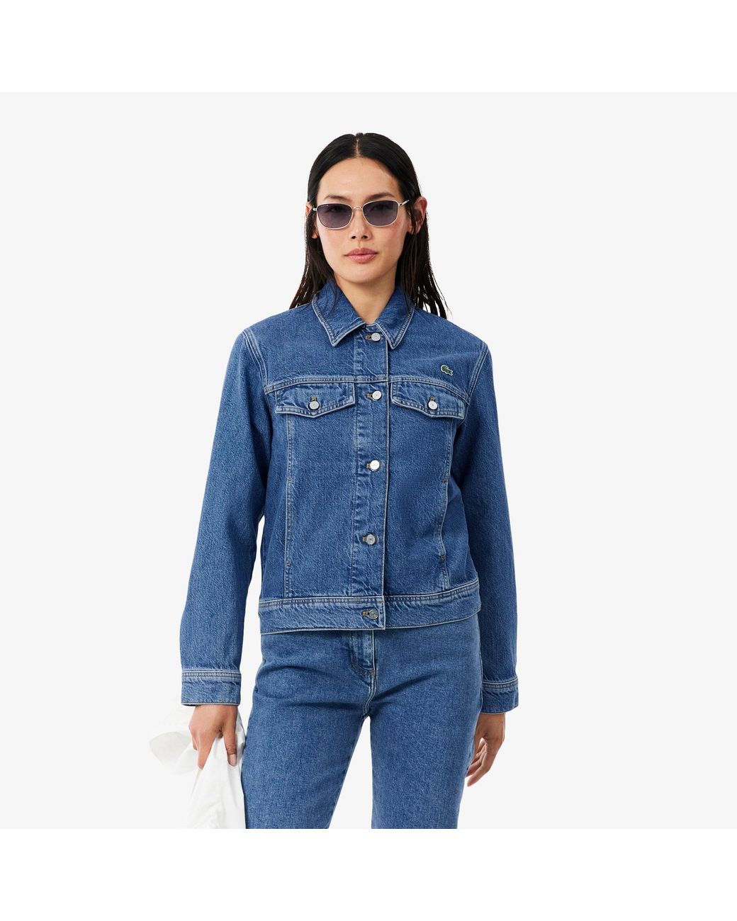 Lacoste Blue Cotton Denim Jacket
