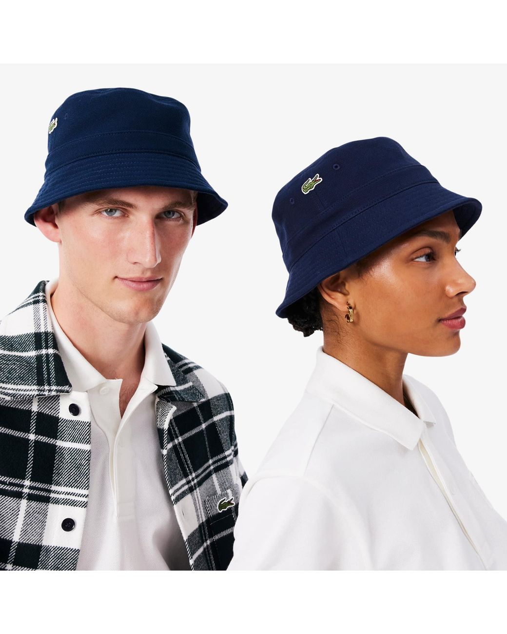 Lacoste Blue Piqué Bucket Hat