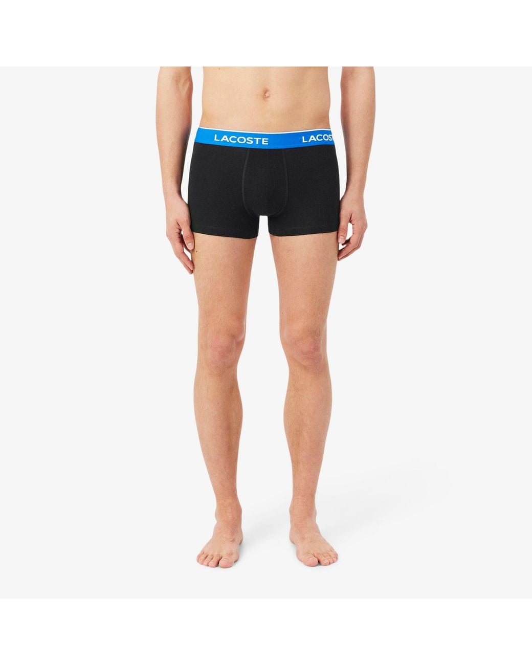 Lacoste Blue 3-Pack Stretch Cotton Trunks for men