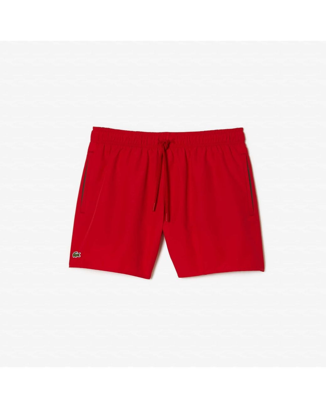 Lacoste Red Quick-Dry Swim Trunks for men