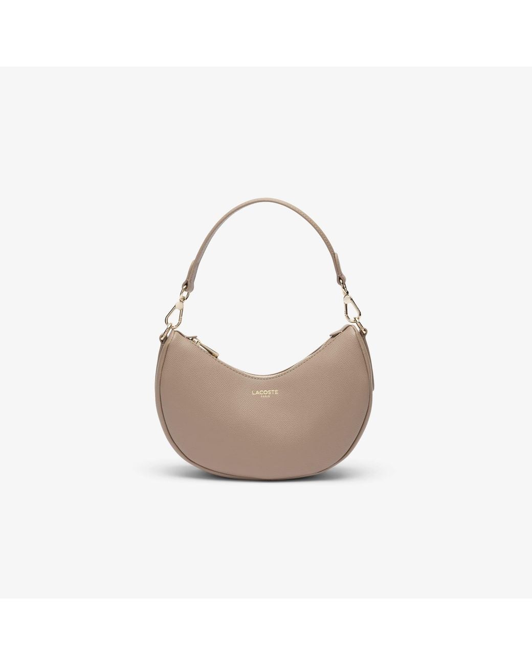 Lacoste White Small Champs-Élysées Half-Moon Bag