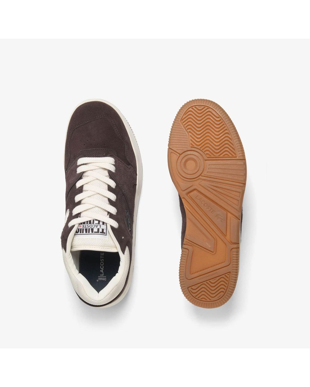 Lacoste Brown Lineshot Suede Sneakers for men