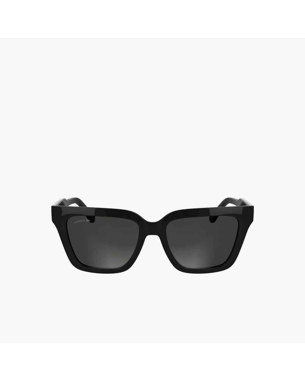 Lacoste Black Monogram Rectangle Glasses