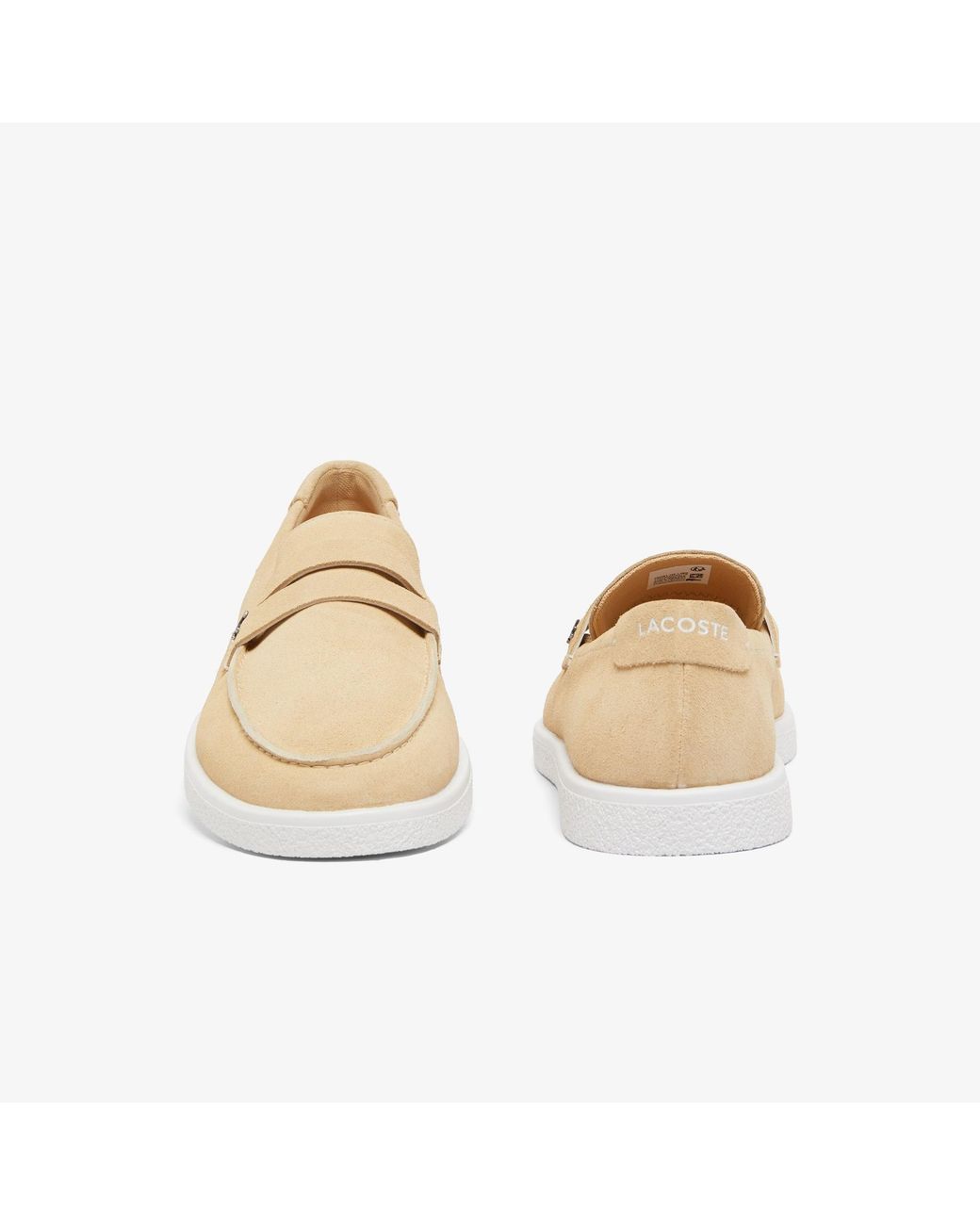 Lacoste Natural Cochet Suede Loafers for men