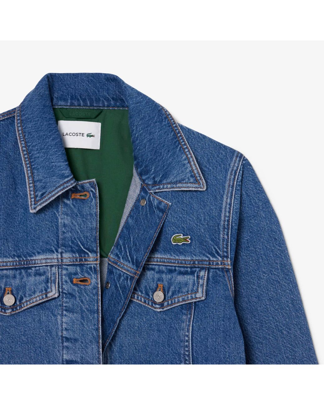 Lacoste Blue Cotton Denim Jacket