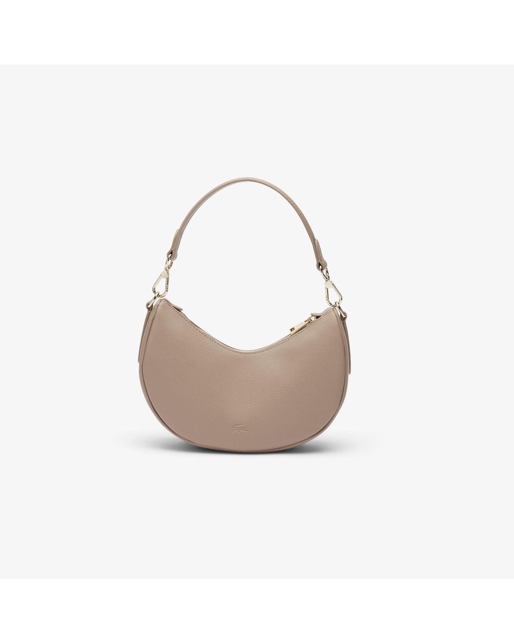 Lacoste White Small Champs-Élysées Half-Moon Bag