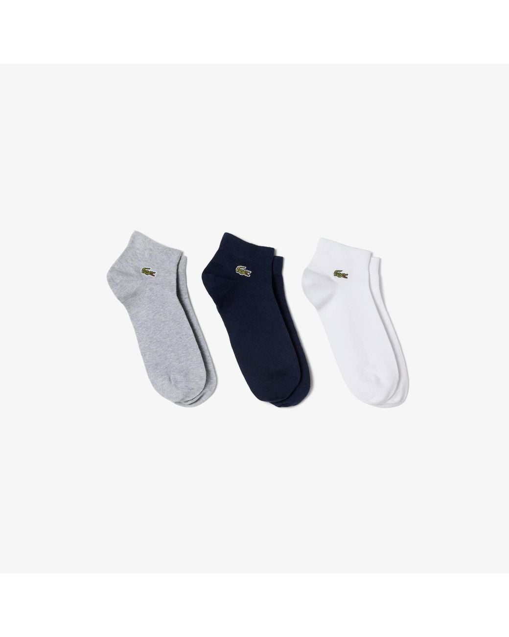 Lacoste Blue 3-Pack Ankle Socks