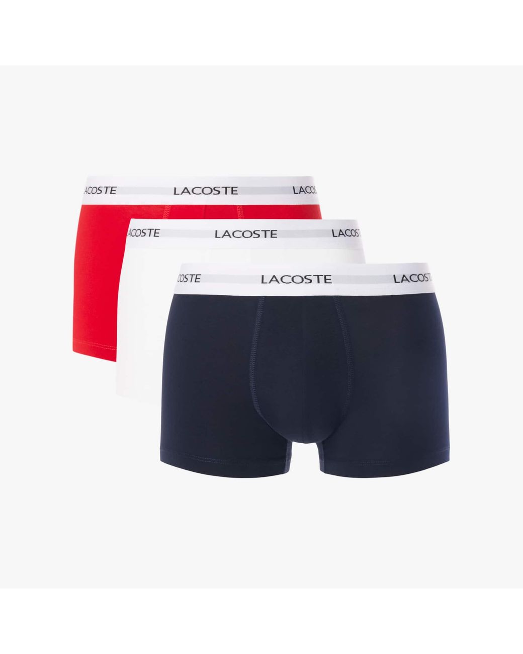 Lacoste Blue 3-Pack Stretch Cotton Trunks for men