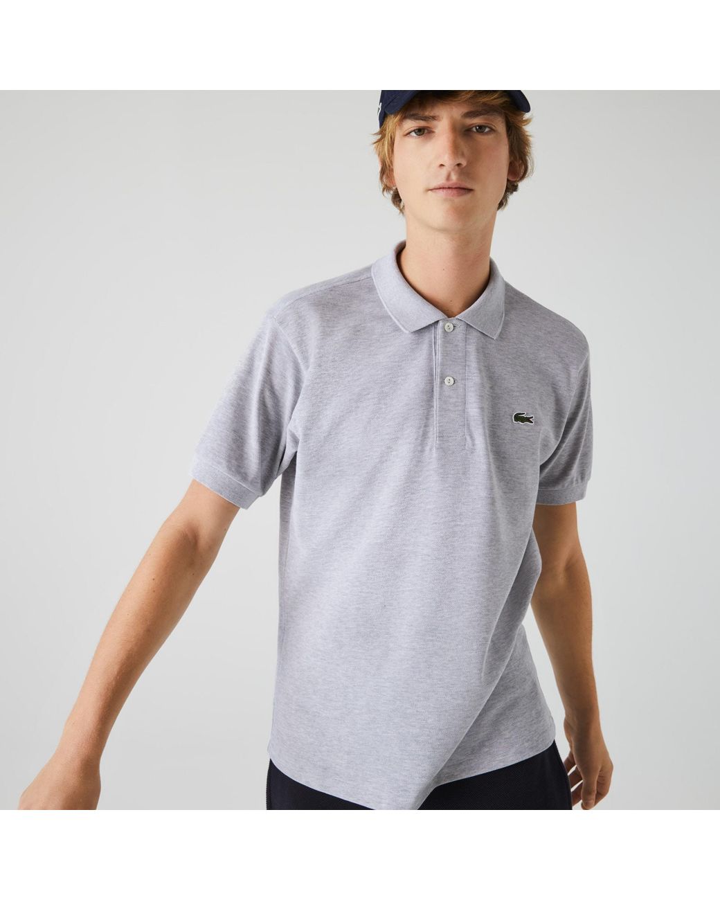 Lacoste Cotton Marl Classic Fit L.12.12 Polo Shirt in Grey (Gray) for