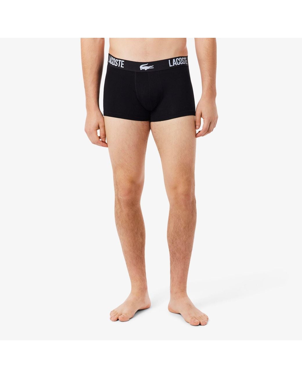 Lacoste Red 3-Pack Stretch Cotton Trunks for men