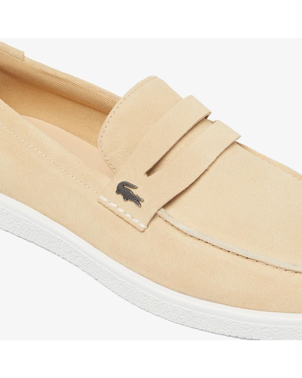 Lacoste Natural Cochet Suede Loafers for men