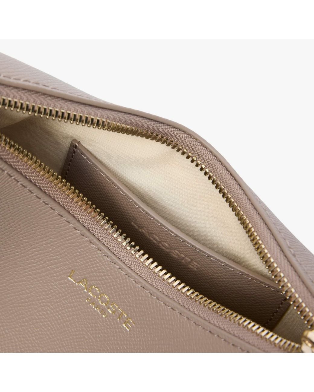 Lacoste White Small Champs-Élysées Half-Moon Bag