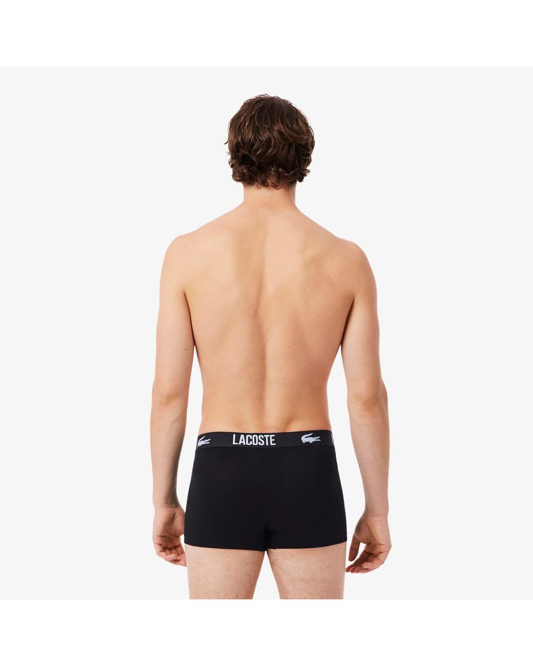 Lacoste Red 3-Pack Stretch Cotton Trunks for men