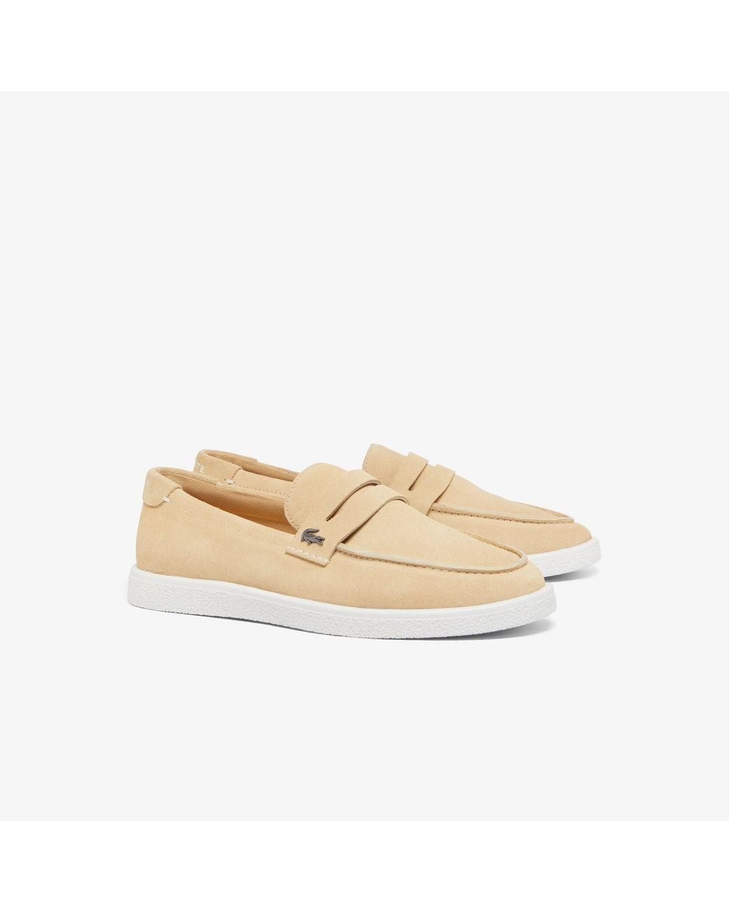 Lacoste Natural Cochet Suede Loafers for men