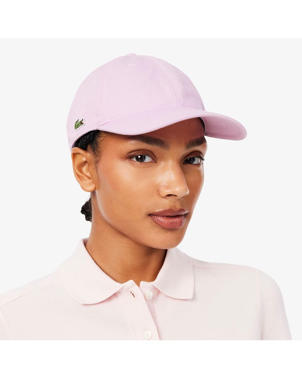 Lacoste Pink Cotton Twill Cap