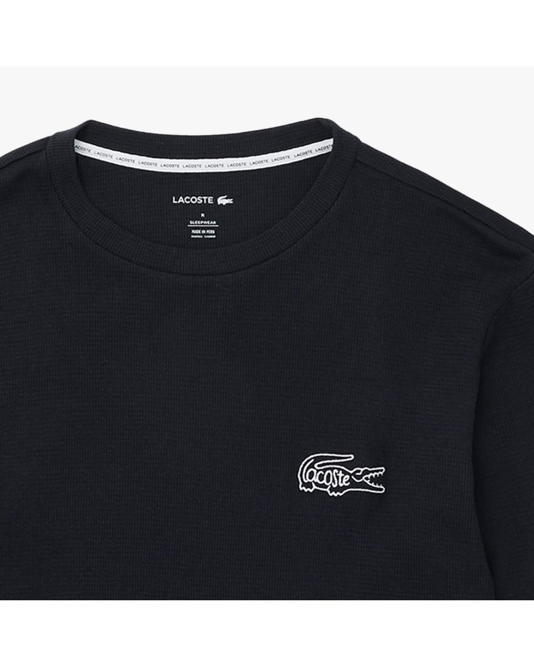 Lacoste Blue Waffled Cotton Undershirt for men