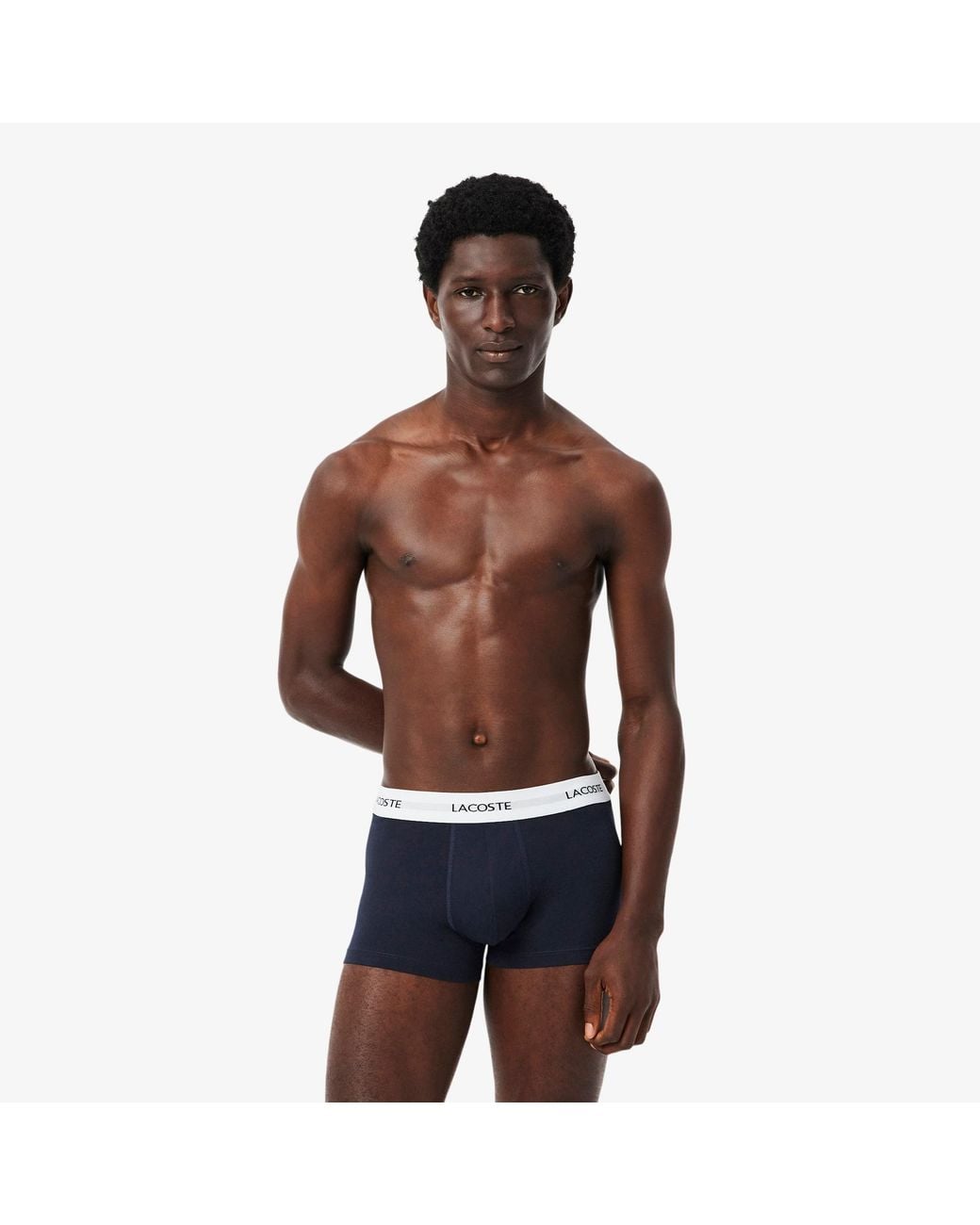 Lacoste Blue 3-Pack Stretch Cotton Trunks for men
