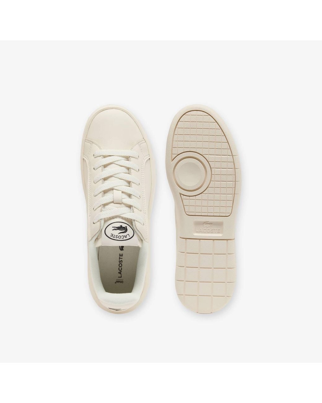Lacoste Natural Carnaby Platform Leather Sneakers