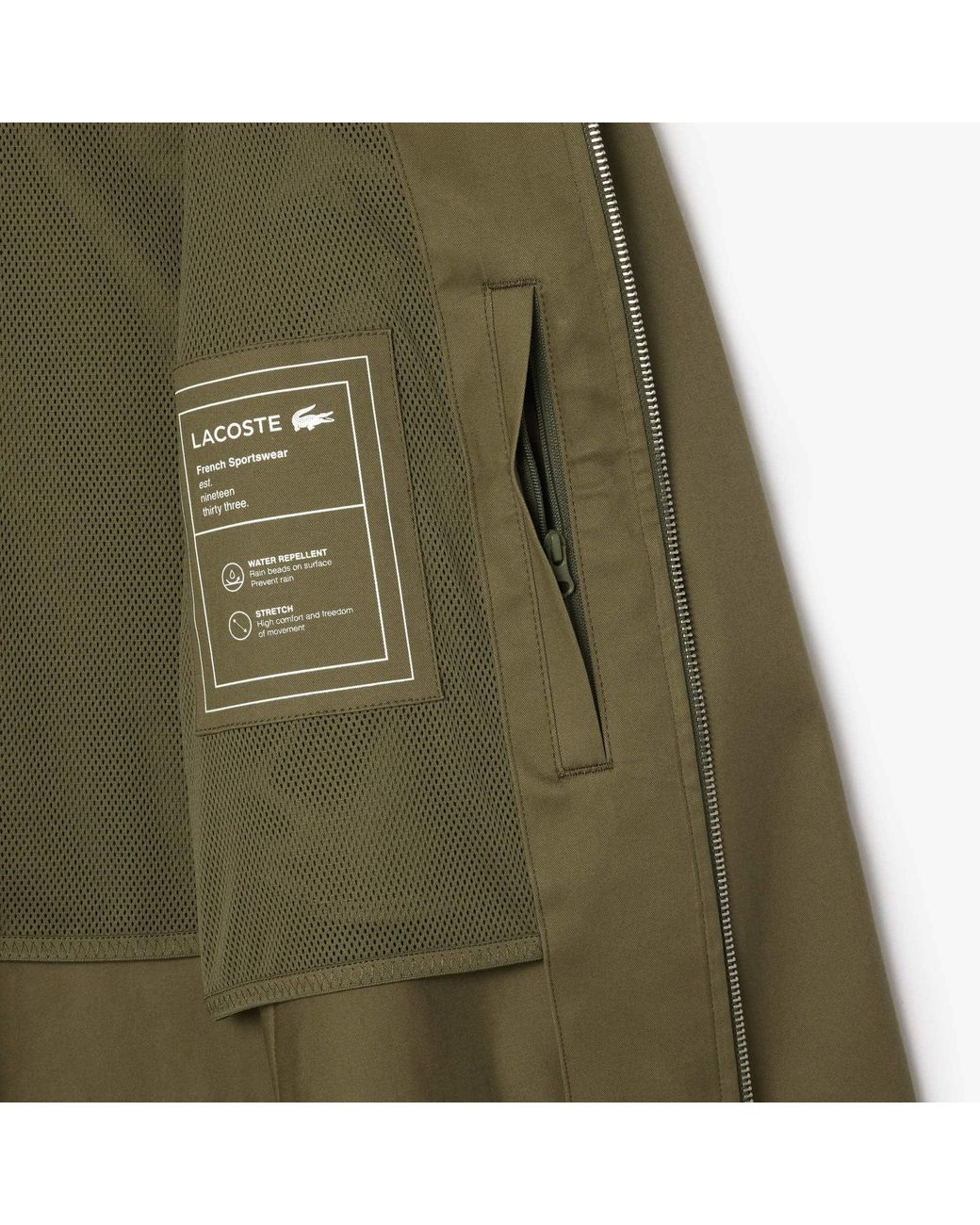 Lacoste Green Shorts Bomber Jacket for men