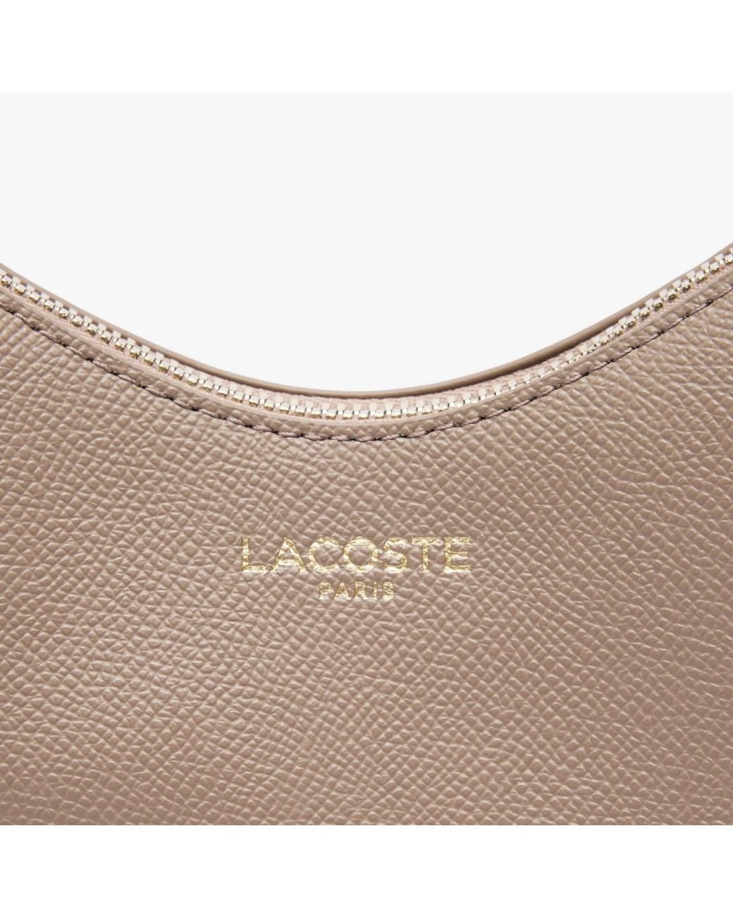 Lacoste White Small Champs-Élysées Half-Moon Bag
