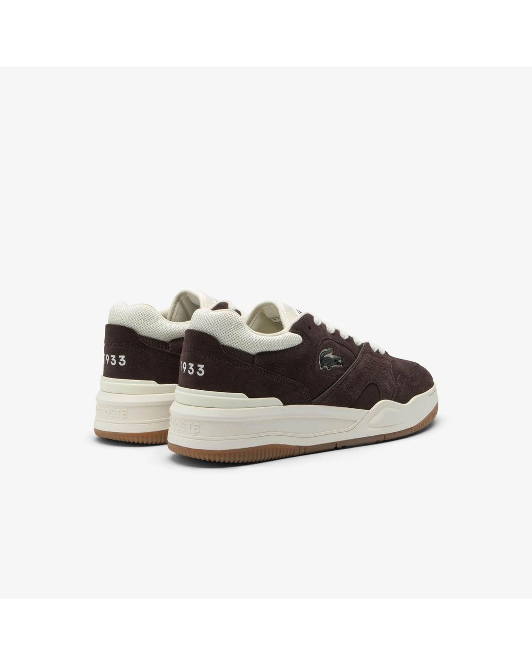 Lacoste Brown Lineshot Suede Sneakers for men