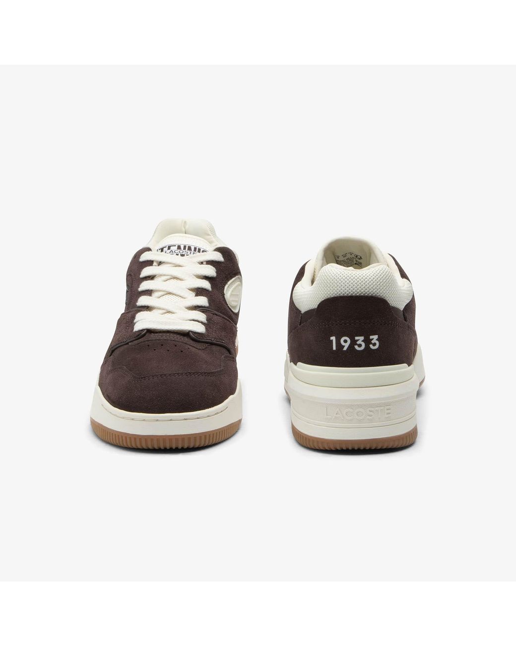 Lacoste Brown Lineshot Suede Sneakers for men