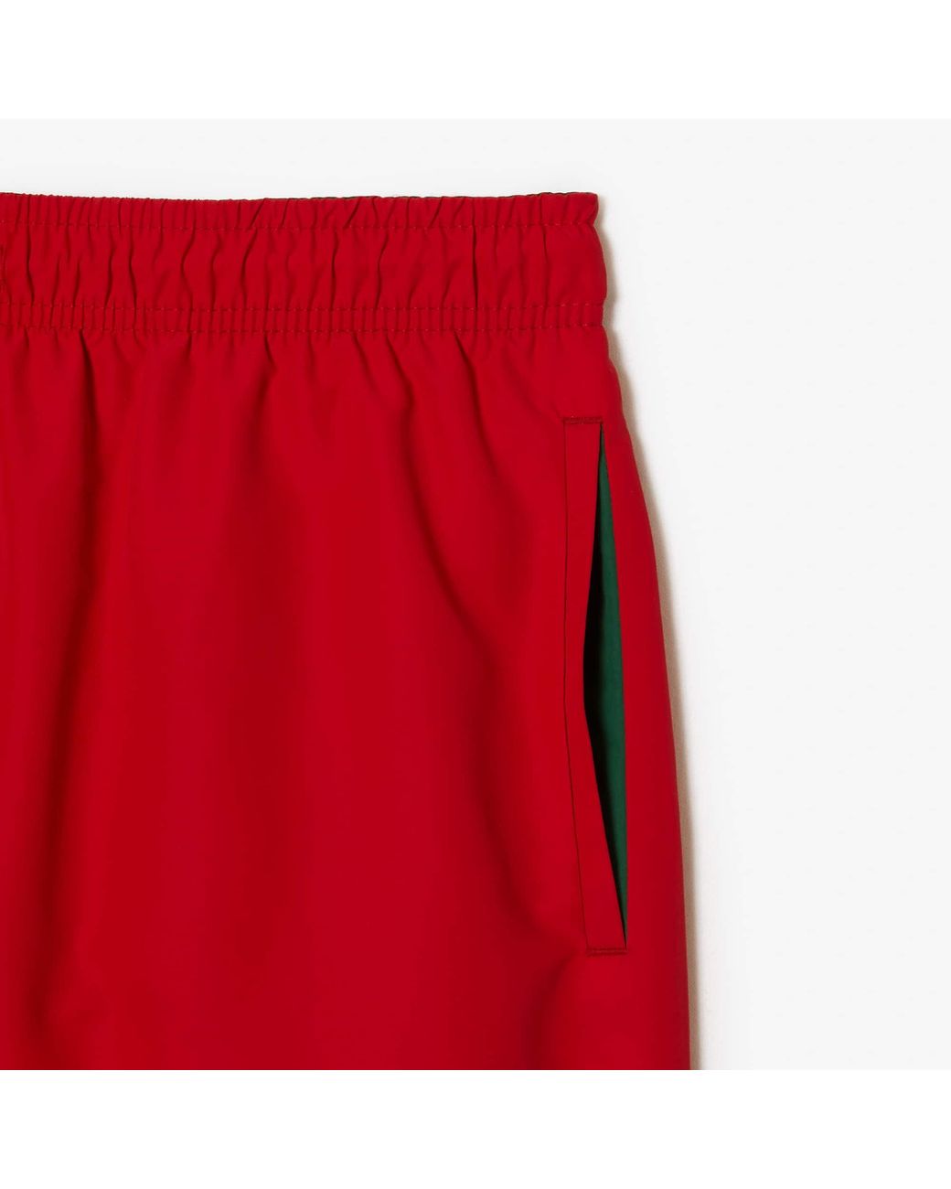 Lacoste Red Quick-Dry Swim Trunks for men