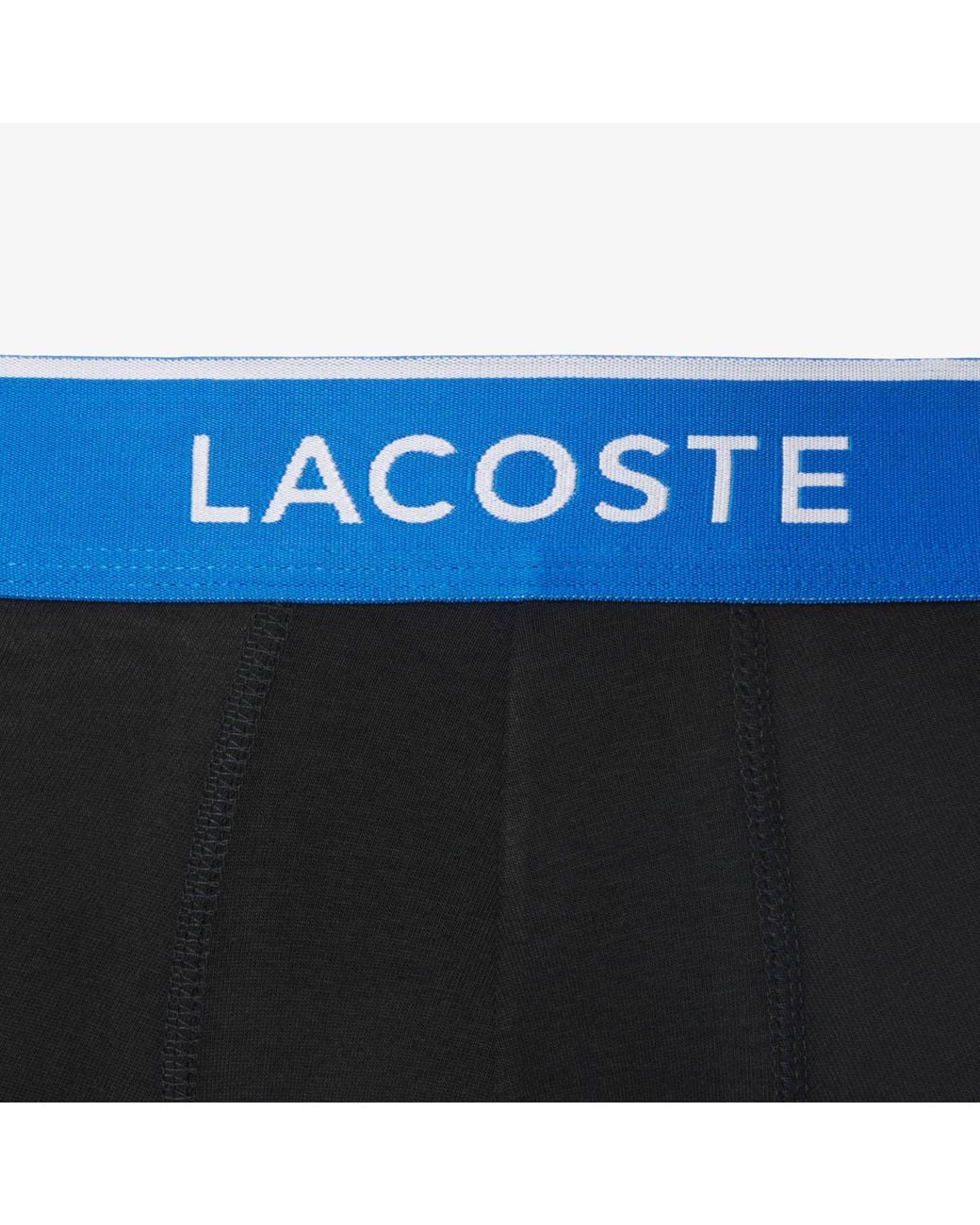 Lacoste Blue 3-Pack Stretch Cotton Trunks for men