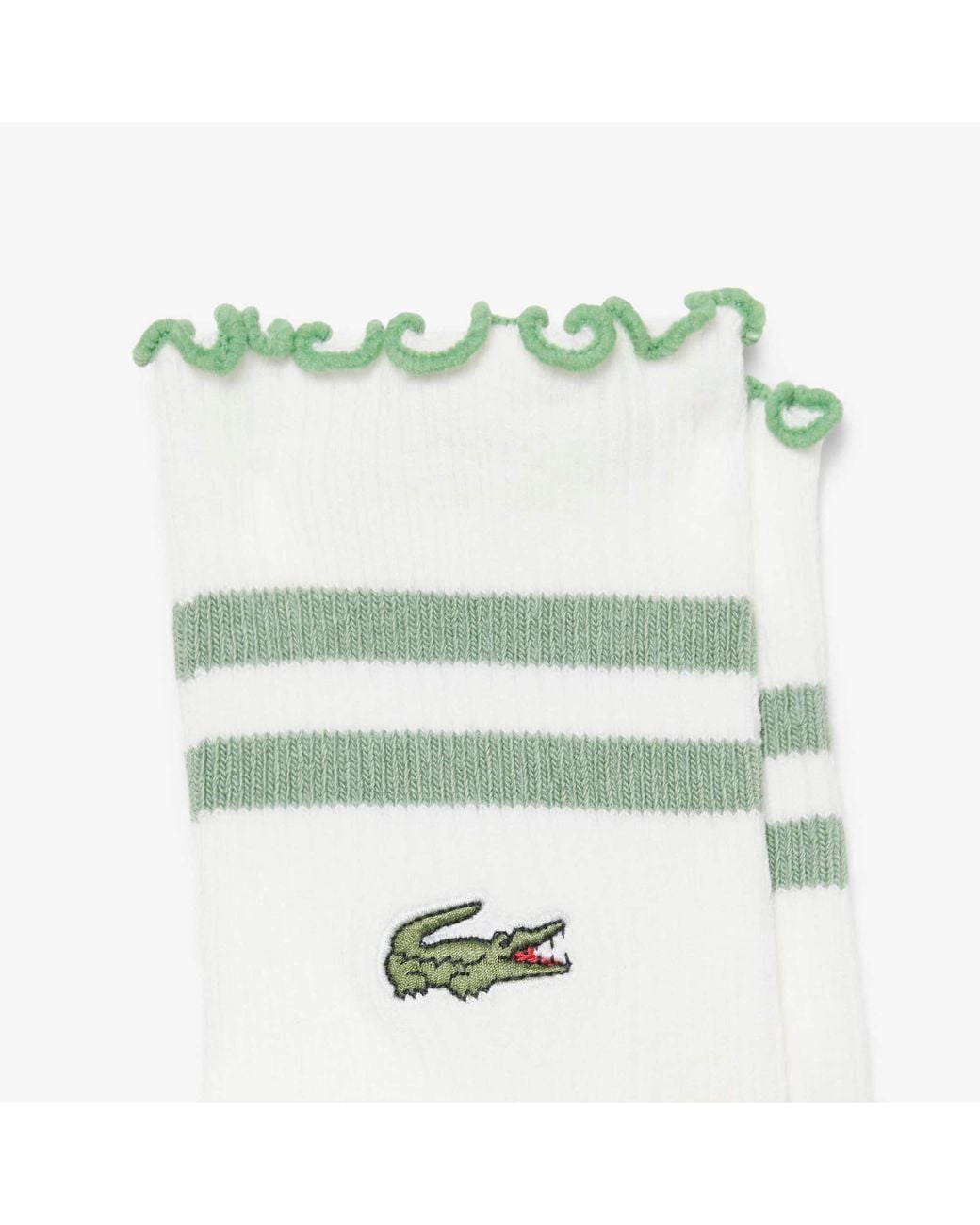Lacoste White 2-Pack Frilled Socks