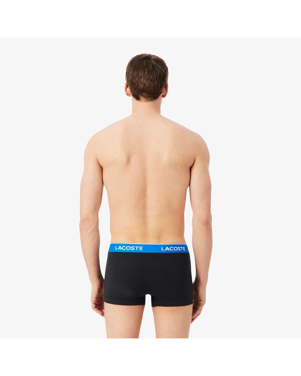 Lacoste Blue 3-Pack Stretch Cotton Trunks for men