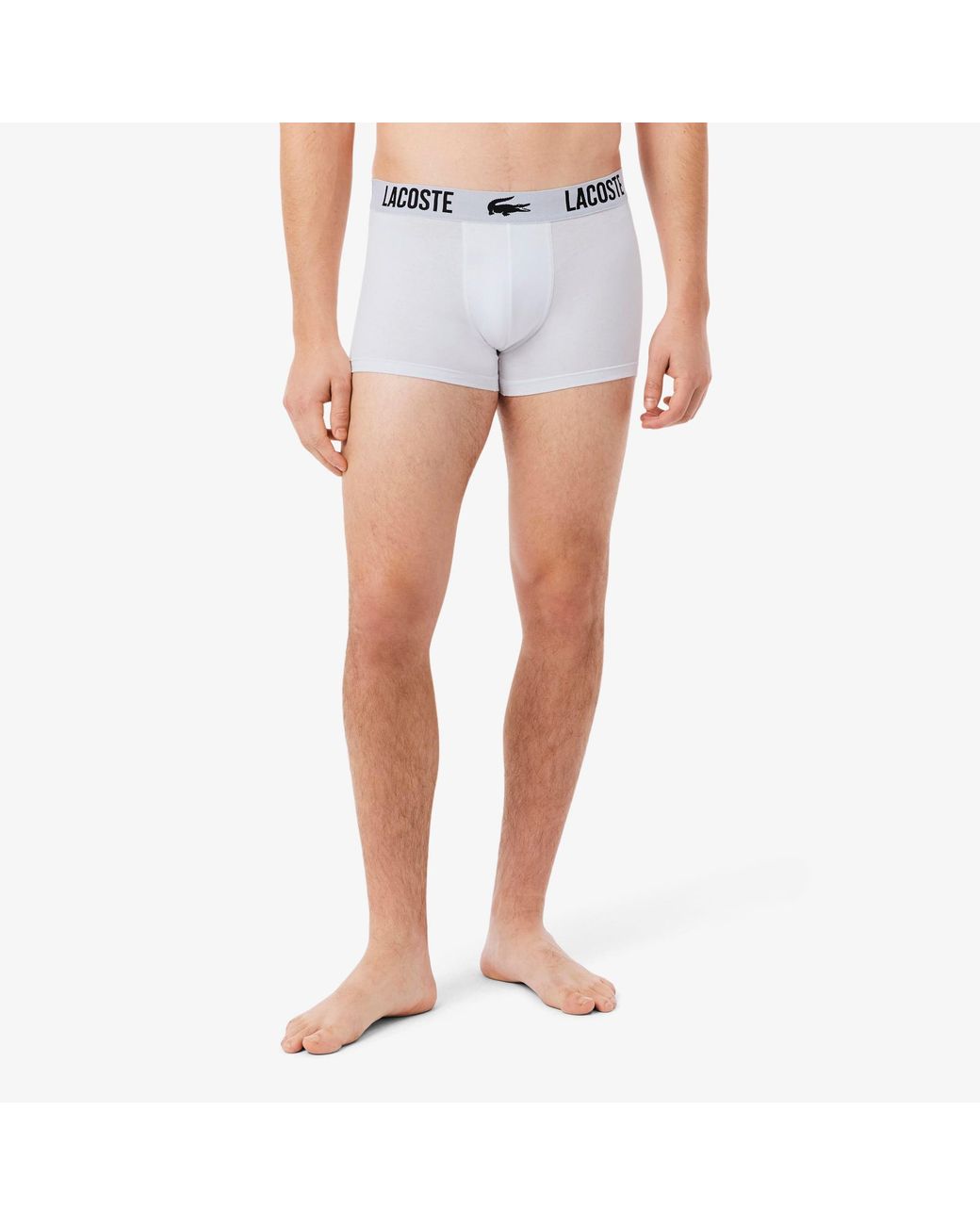 Lacoste Red 3-Pack Stretch Cotton Trunks for men