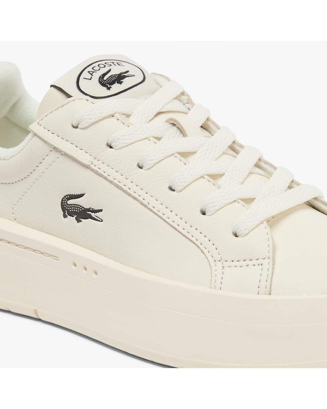 Lacoste Natural Carnaby Platform Leather Sneakers