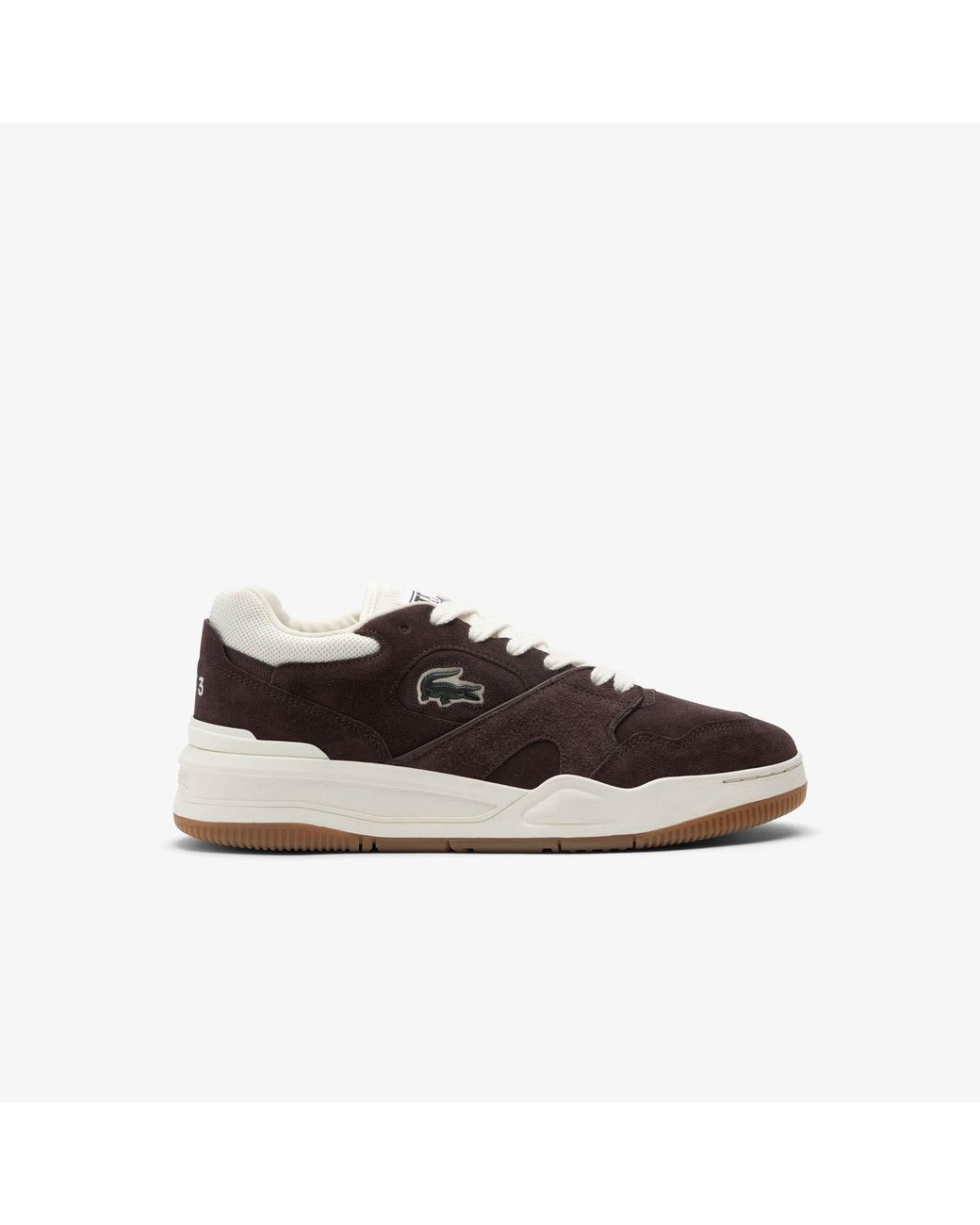 Lacoste Brown Lineshot Suede Sneakers for men
