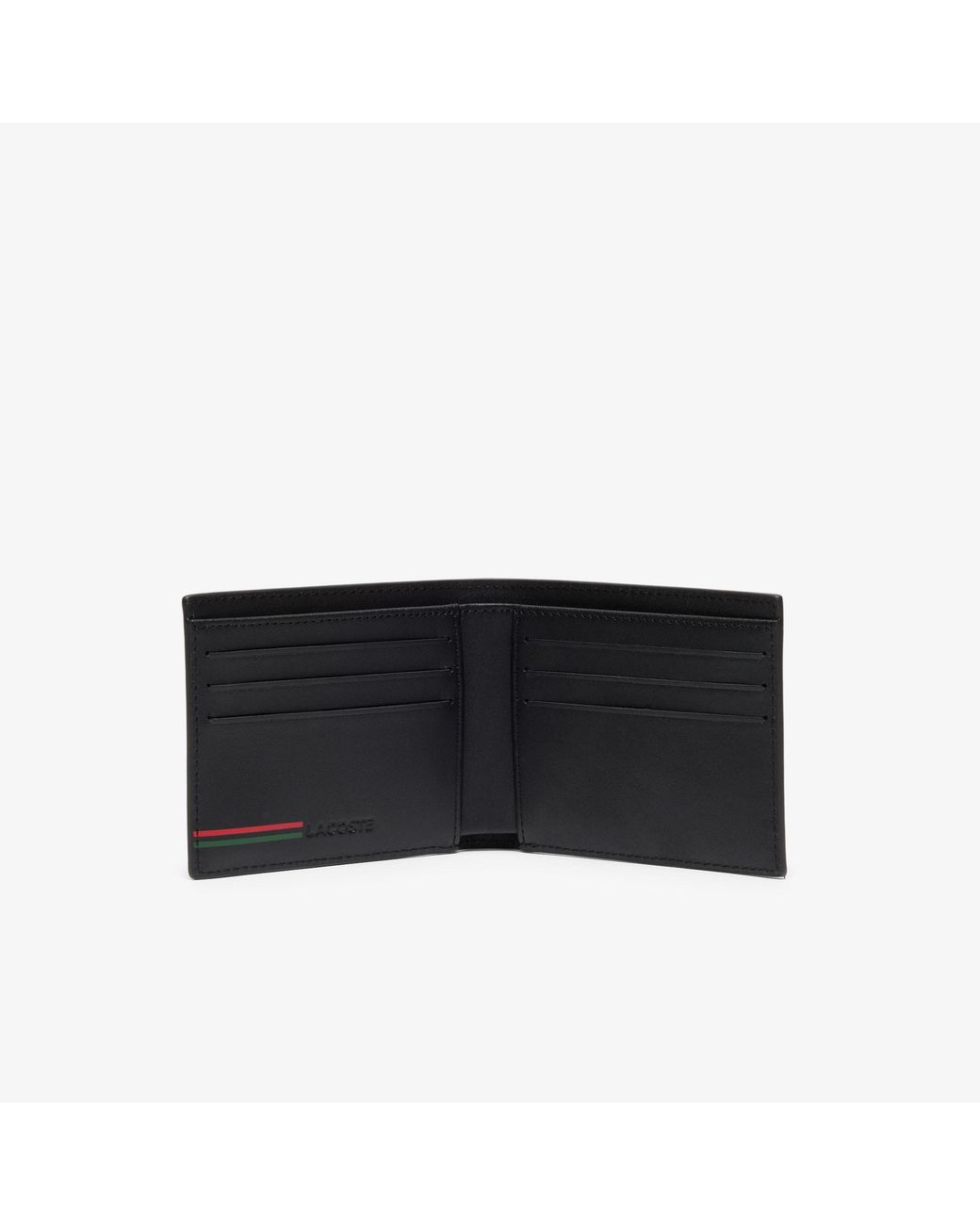 Lacoste Black Fg Billfold & Keychain Gift Set for men