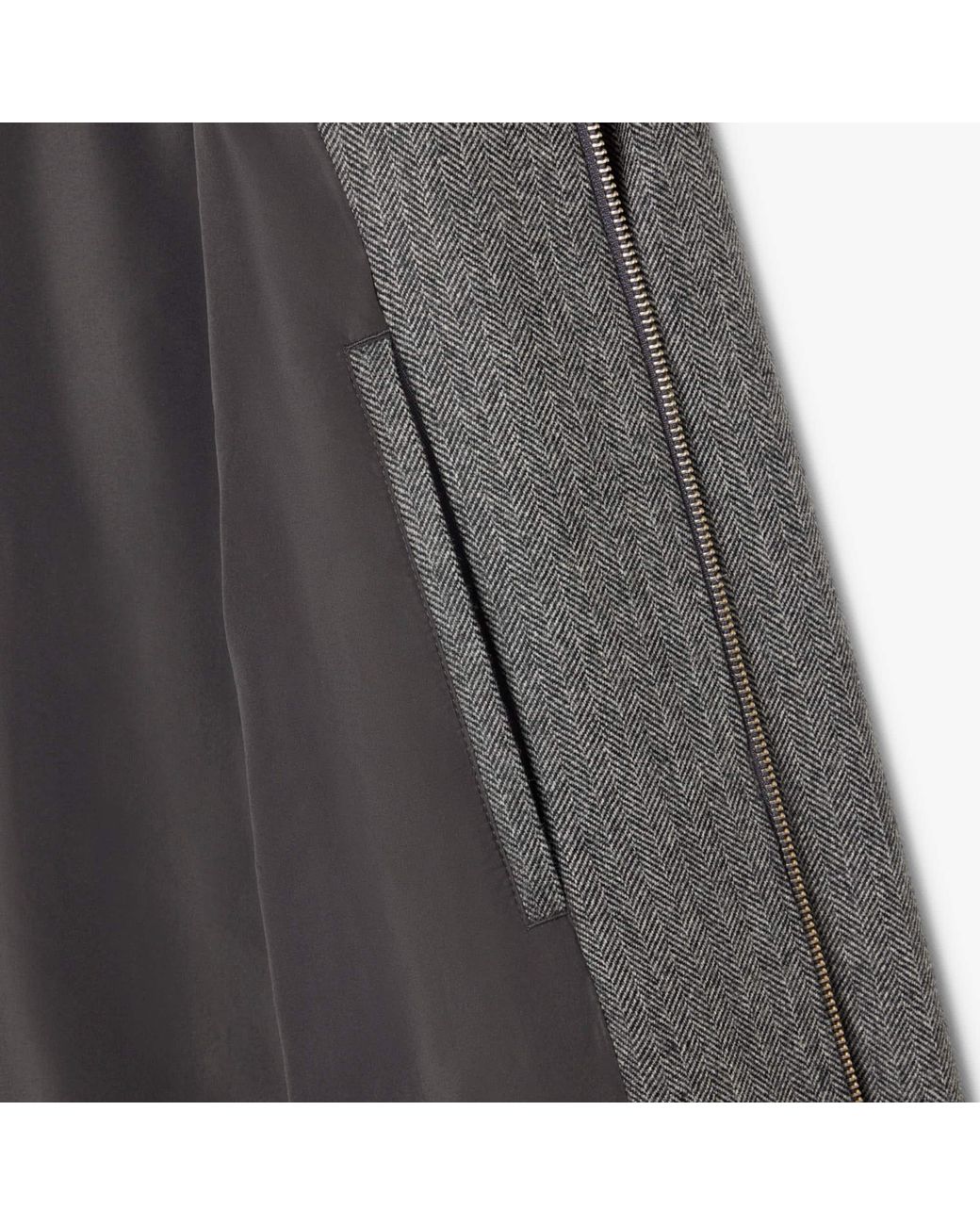 Lacoste Gray Wool Harrington Jacket for men